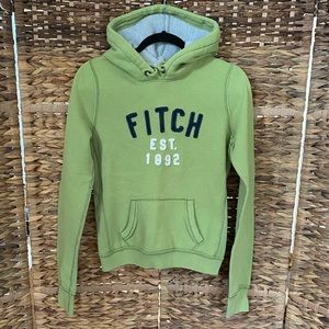 Abercrombie and Fitch Green Hoodie Sweatshirt.